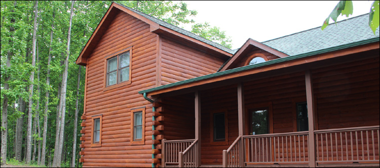 Log Home Staining in Narrows, Virginia